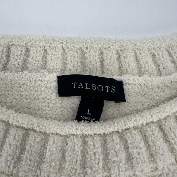 Talbots Womens Sweater Size Large Colorblock Pullover Soft Spring Blue Teal - Picture 3 of 9
